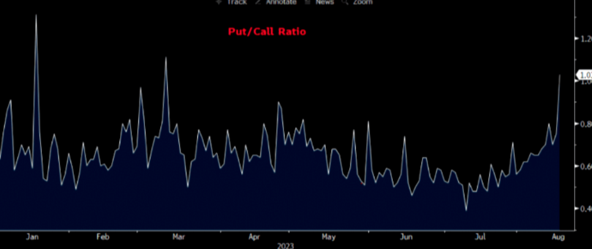 LONGWave-08-09-23-AUGUST-The-Inflation-Fighter-Volcker-v-Powell-Newsletter-3-Put-Call-Ratio image