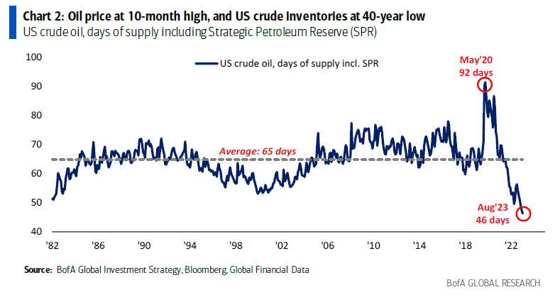 LONGWave-09-06-23-SEPTEMBER-Why-Are-Central-Banks-Buying-Gold-Newsletter-2-Crude-Inventory-Levels image