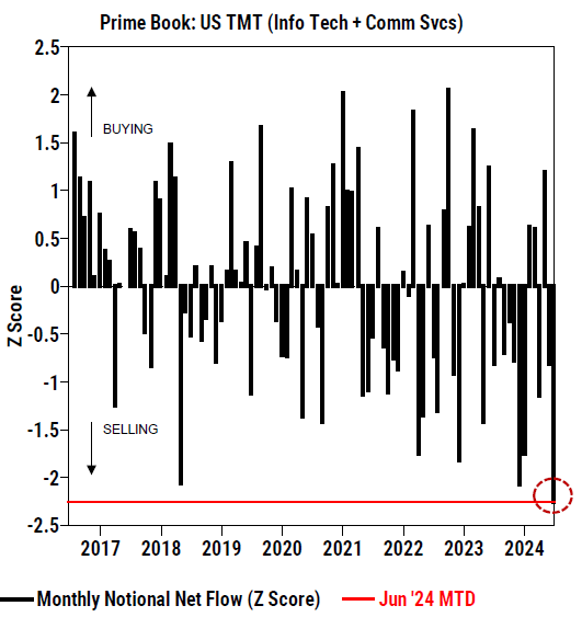 UnderTheLens-06-26-24-JULY-The-US-Inflationary-Black-Hole-Newsletter-2-Hedge-Funds-Dumping-Stocks-to-Retail image