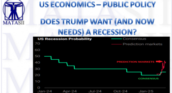 DOES TRUMP WANT (AND NOW NEEDS) A RECESSION?